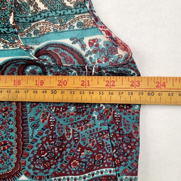 Live 4 Truth 2X Paisley Sleeveless High Low Scheer Top Metal Detail Boho India - Picture 8 of 10
